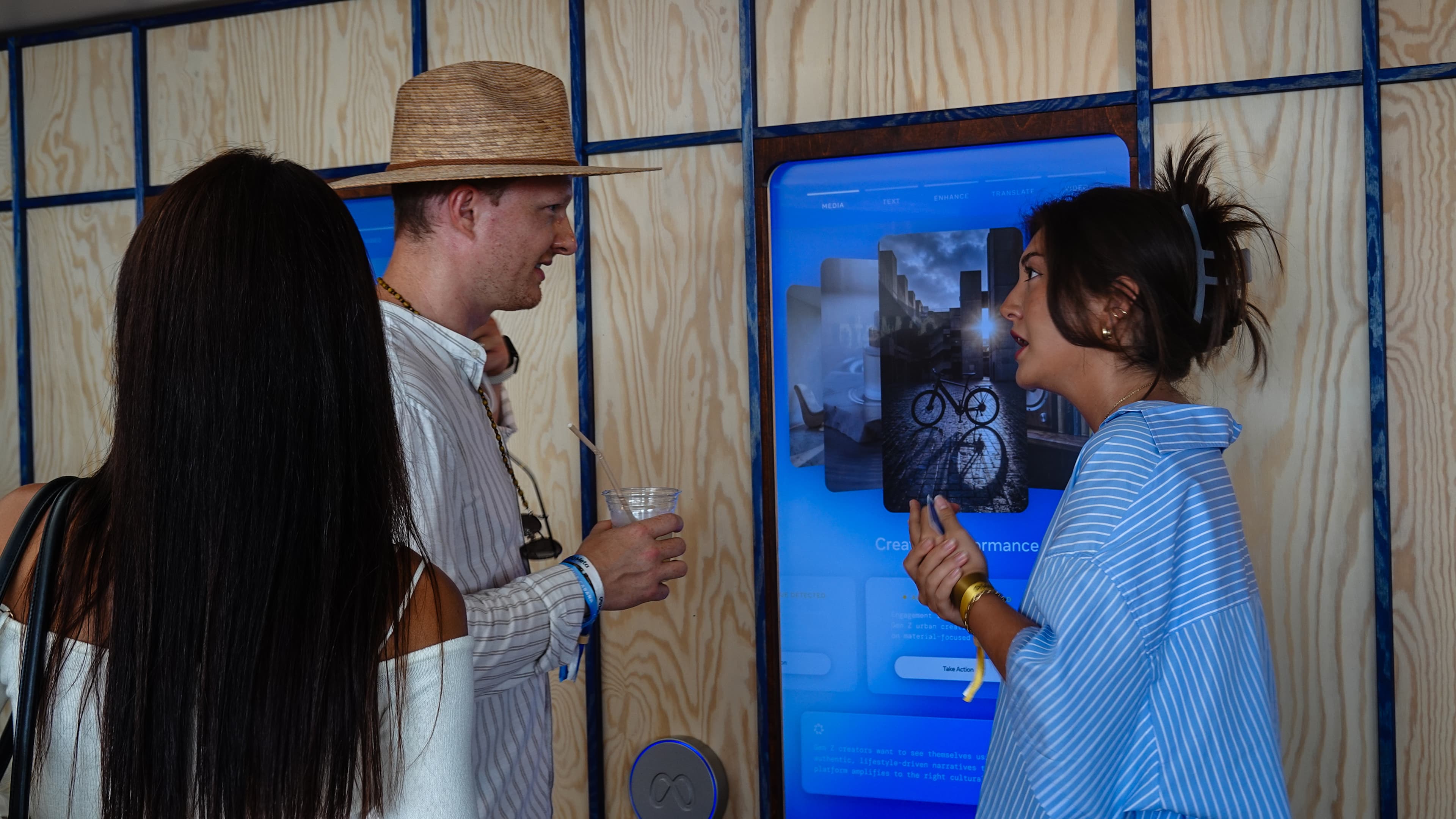 Meta Glasses on display at Meta Beach, Cannes Lions 2026. New product line starting at $299, announced 23 June.